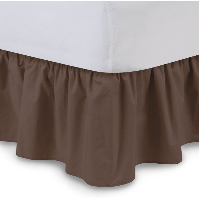 White satin hotsell bed skirt